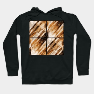 Brown diagonals Hoodie